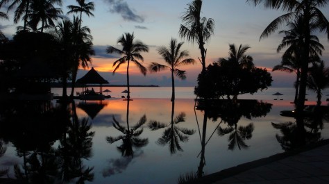 Sunset at the Oberoi, Lombok, Indonesia.